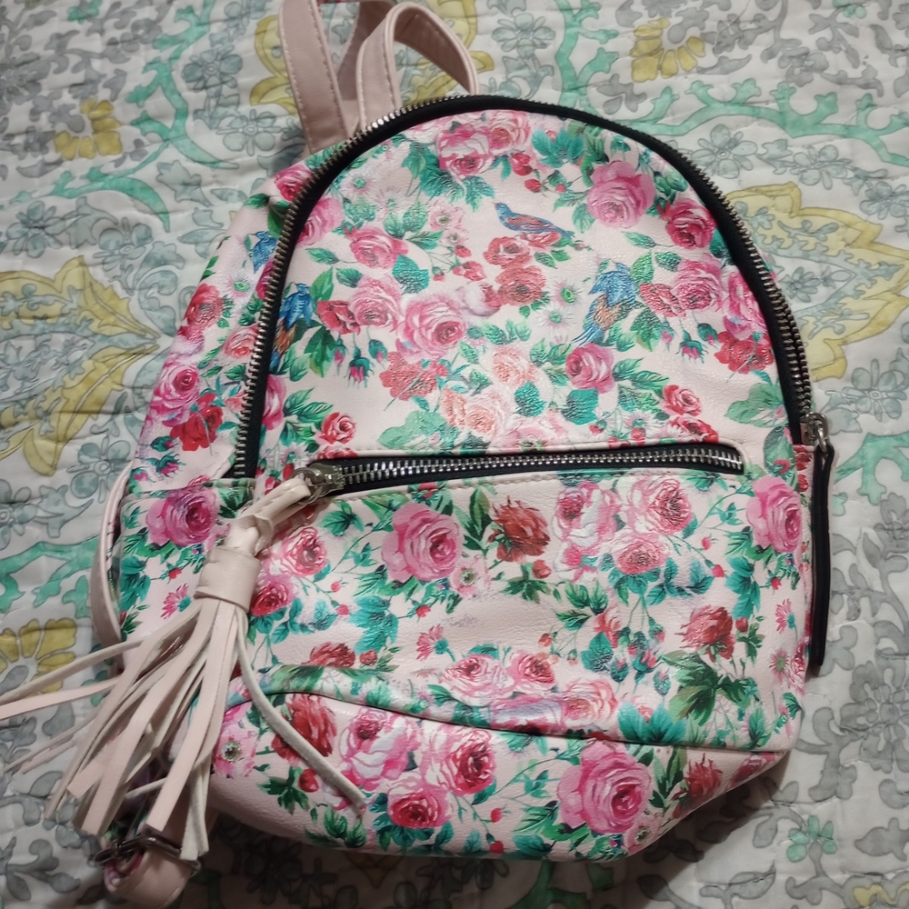 Floral Pink Mini Backpack